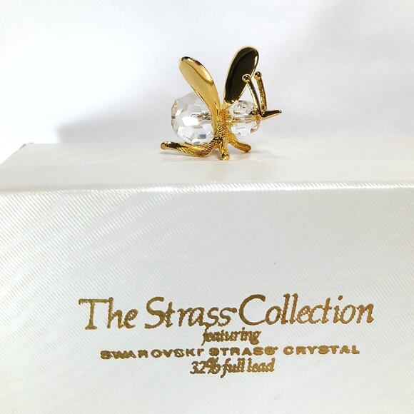 Swarovski 32% Full Lead Crystal Strass Collection Bumblebee Figurine w/Orig Box - Picture 3 of 9